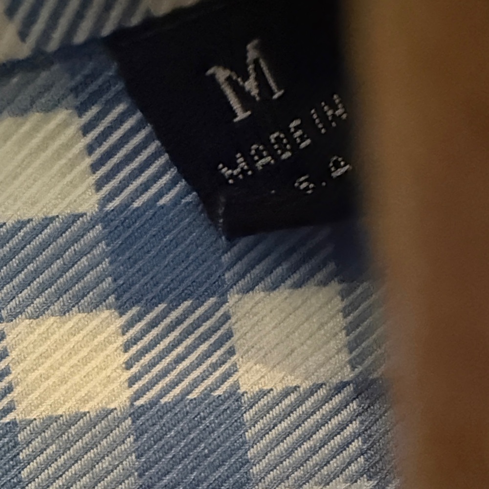 Burberry Multicolor Plaid Casual Shirt. 100% imported cotton. Made in the USA. - Picture 3 of 7